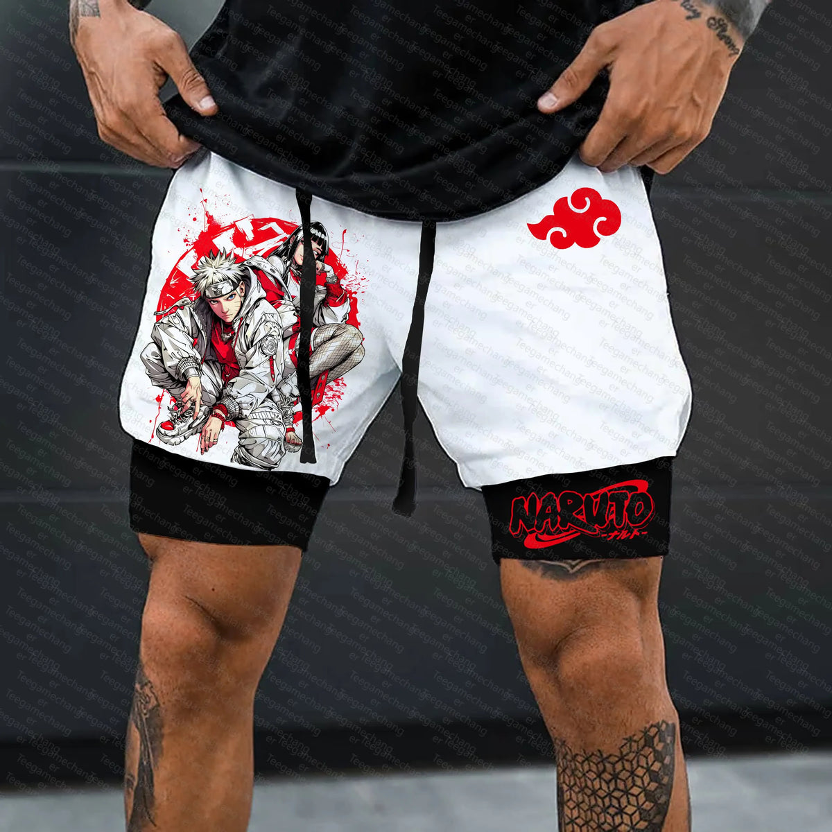 Unisex Naruto Anime Graphic Streetwear Shorts