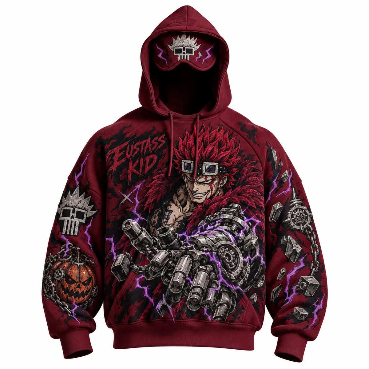 Halloween Anime-Print Hoodie