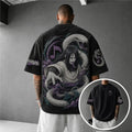 Unisex Anime-Style Retro Corduroy Oversized T-Shirt