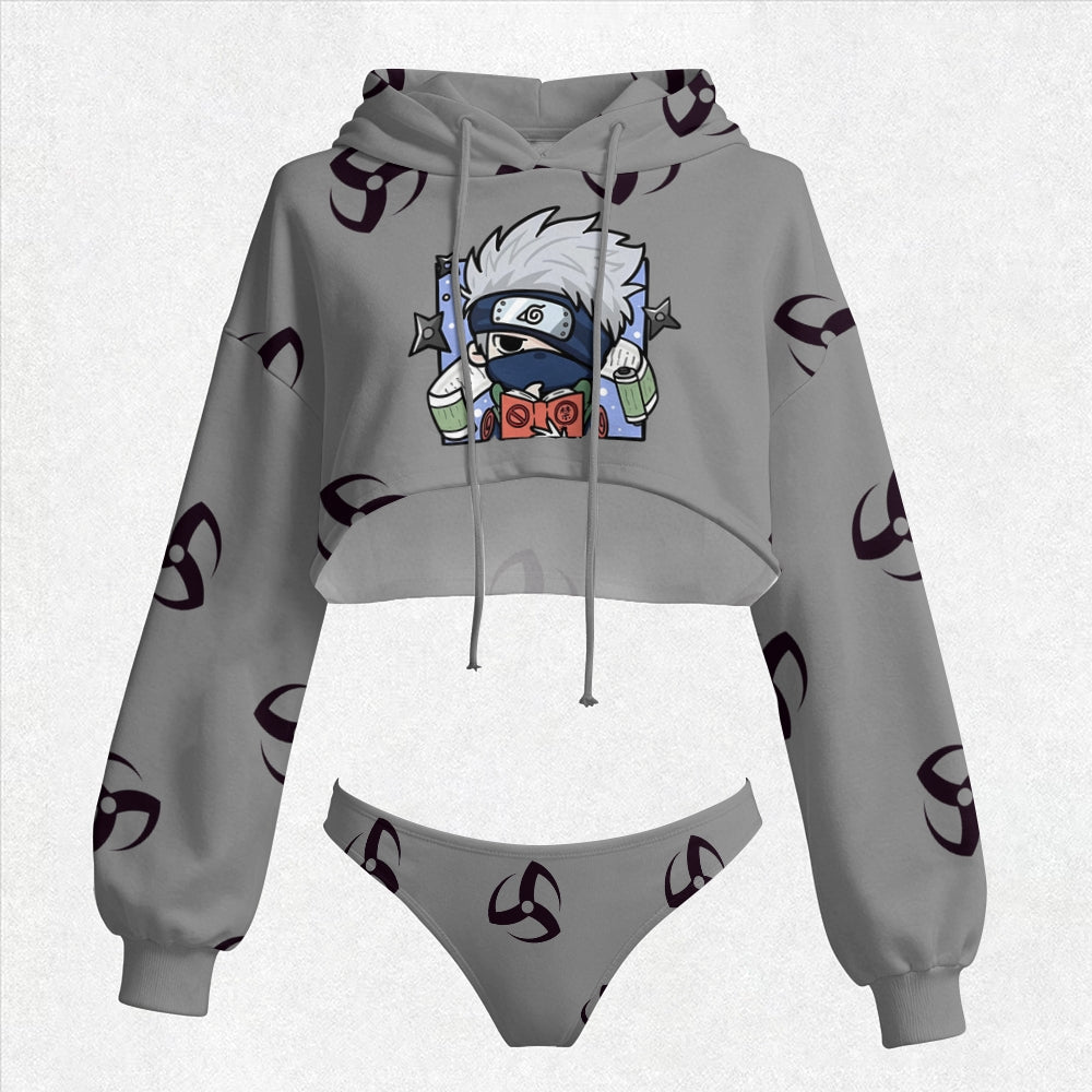 NARUTO Women's Hooded Thicken Suit Set | Anime Graphic