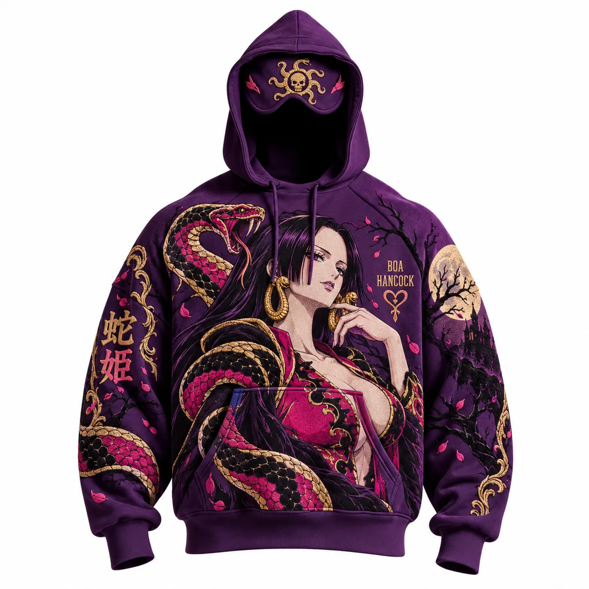 Halloween Anime-Print Hoodie