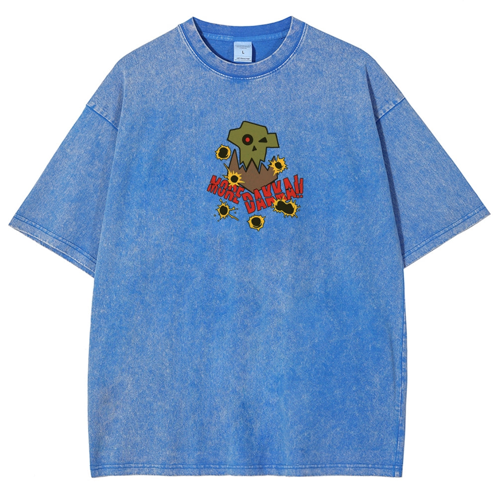Vintage Casual Washed T-Shirt 丨WH40K