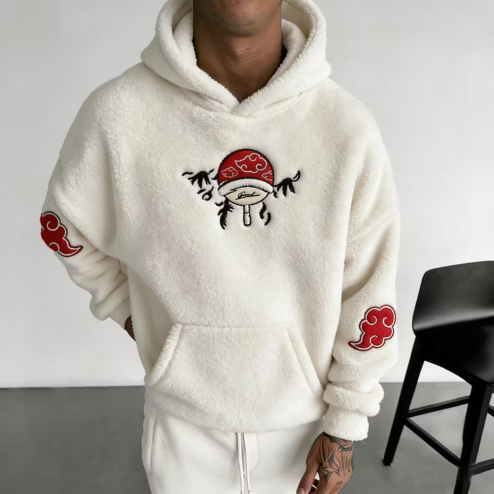 Color Blocked Plush Hoodie