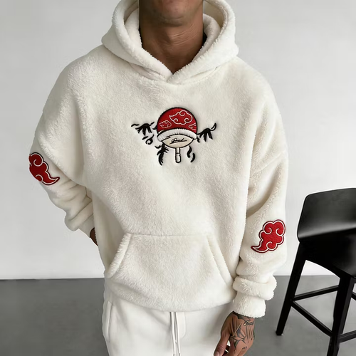 Color Blocked Plush Hoodie