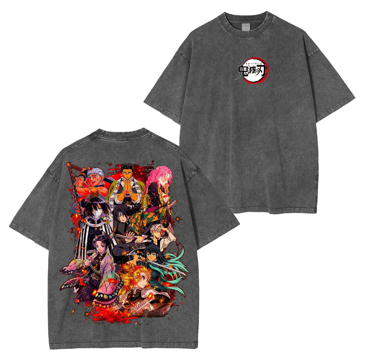 All Hashira,KNY Anime Unisex Washed T-Shirt