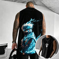 Unisex Anime-Style Retro Corduroy Tank Top