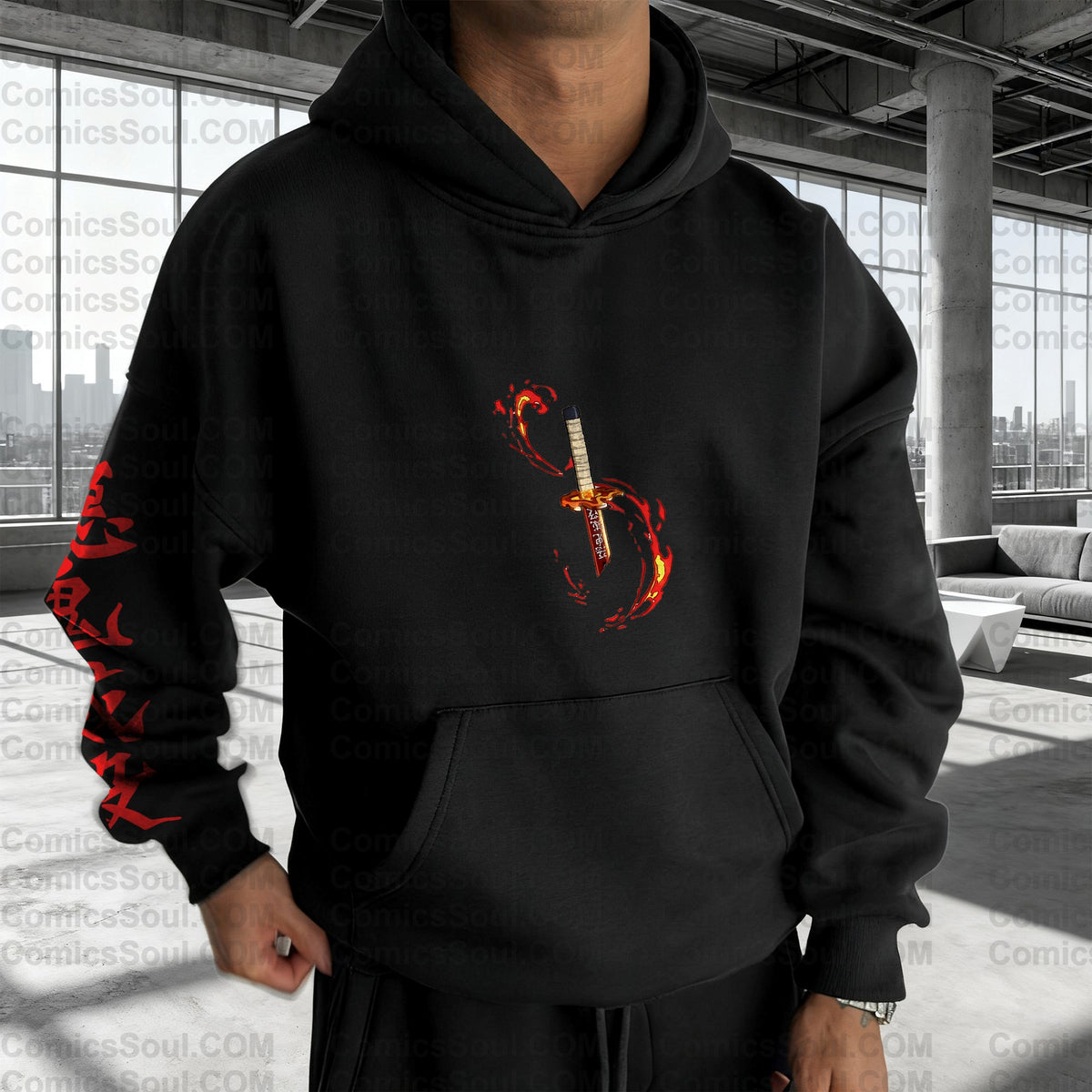 Plus Velvet Unisex Anime Graphic Streetwear Vintage Hoodie