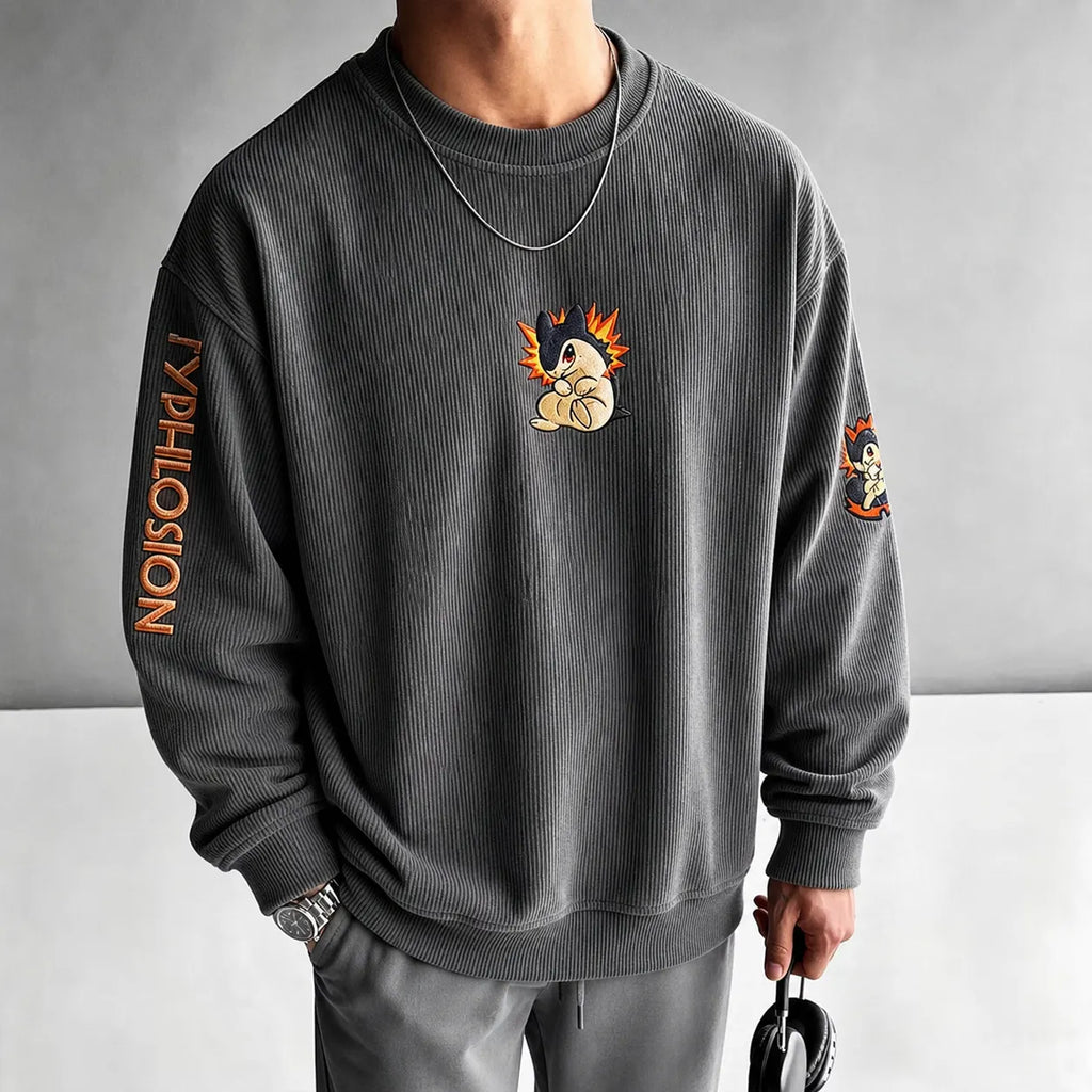 Unisex Anime-print Crewneck Sweatshirt