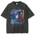 KNY Kimetsu No Yaiba Giyu Tomioka Checkered Vintage washed T-Shirt