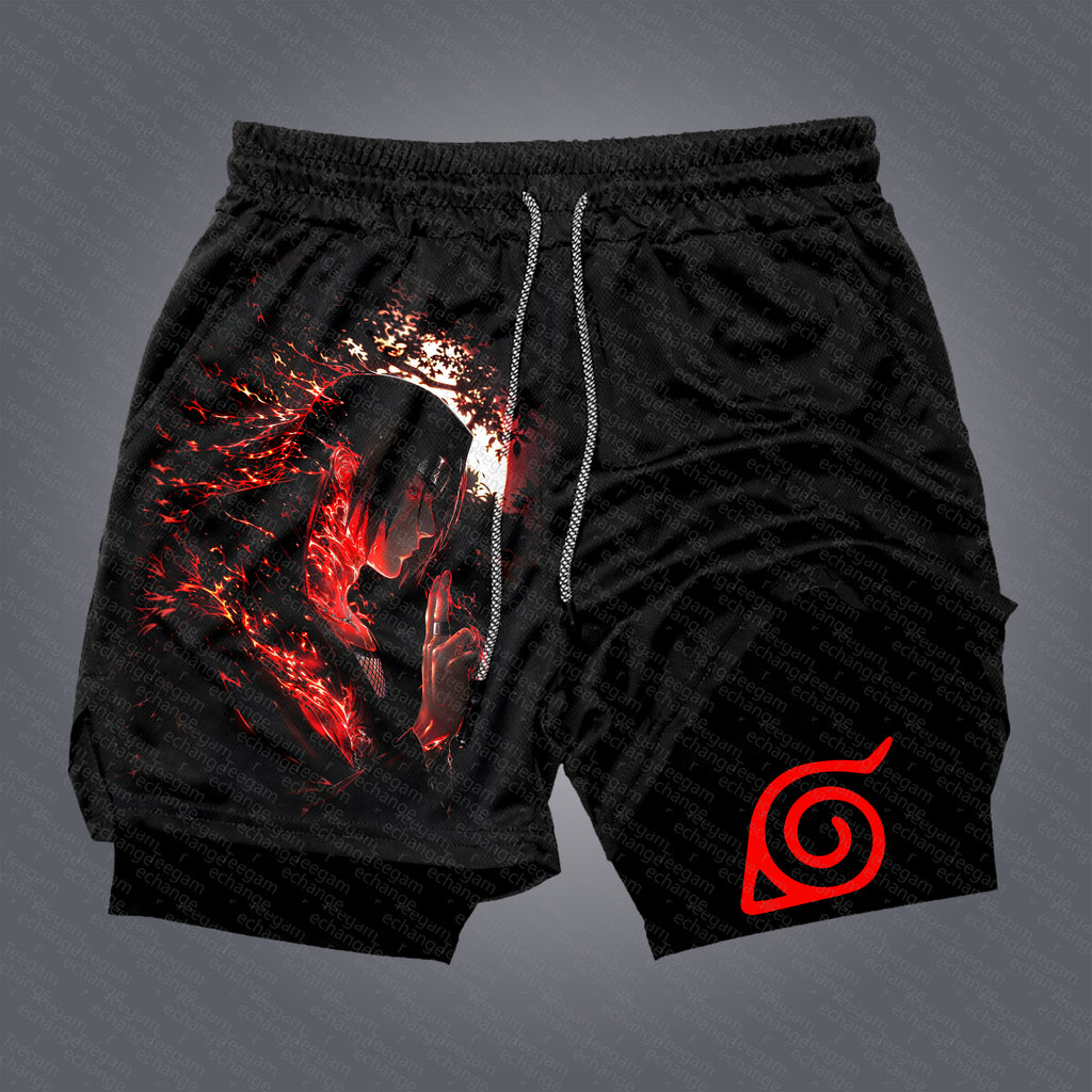 Unisex Naruto Anime Graphic Streetwear Shorts