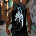Oversized Anime Print Gym Tank Top