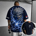 Unisex Anime-Style Retro Corduroy Oversized T-Shirt