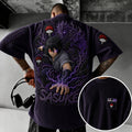 Unisex Anime-Style Retro Corduroy Oversized T-Shirt