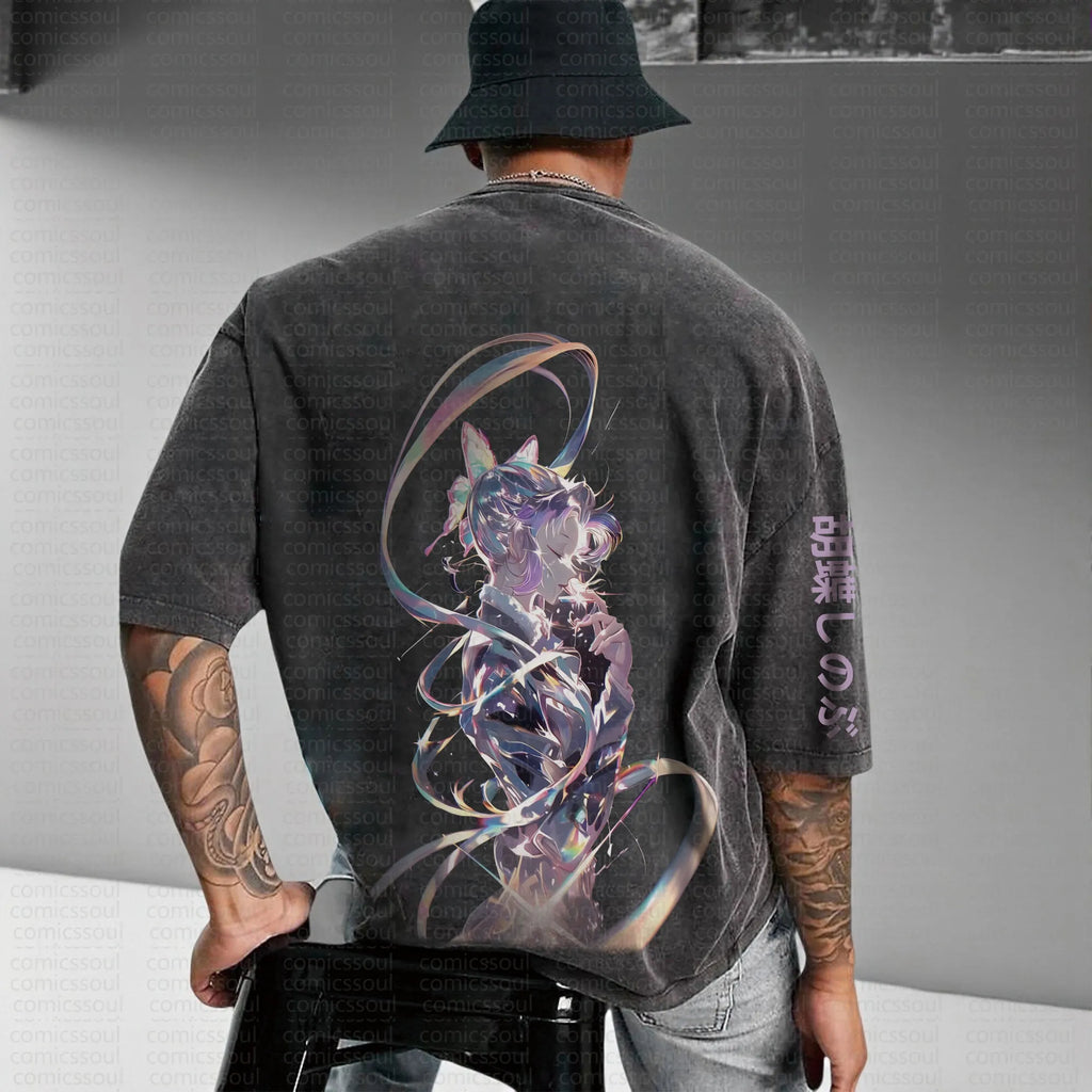 Unisex Anime Inspired Vintage Washed T-Shirt丨Comicssoul
