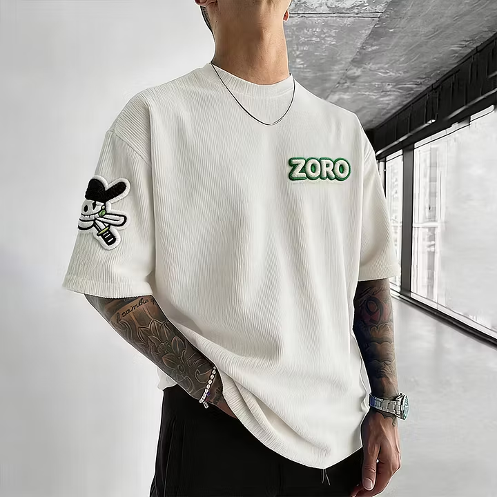Unisex Anime Inspired Vintage Corduroy T-Shirt
