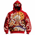 Halloween Anime-Print Hoodie