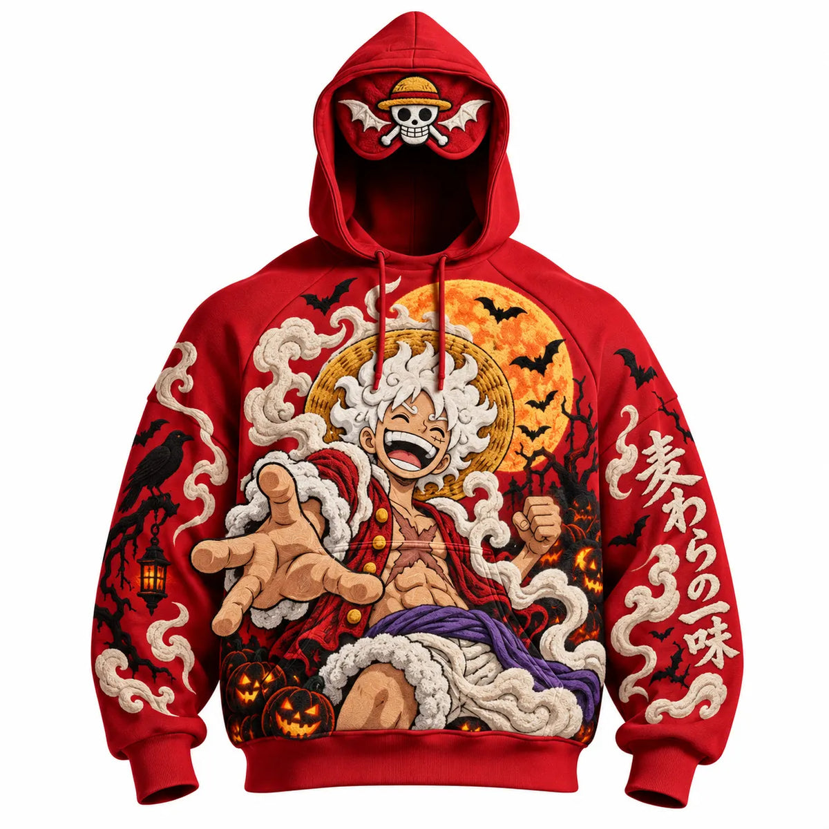 Halloween Anime-Print Hoodie