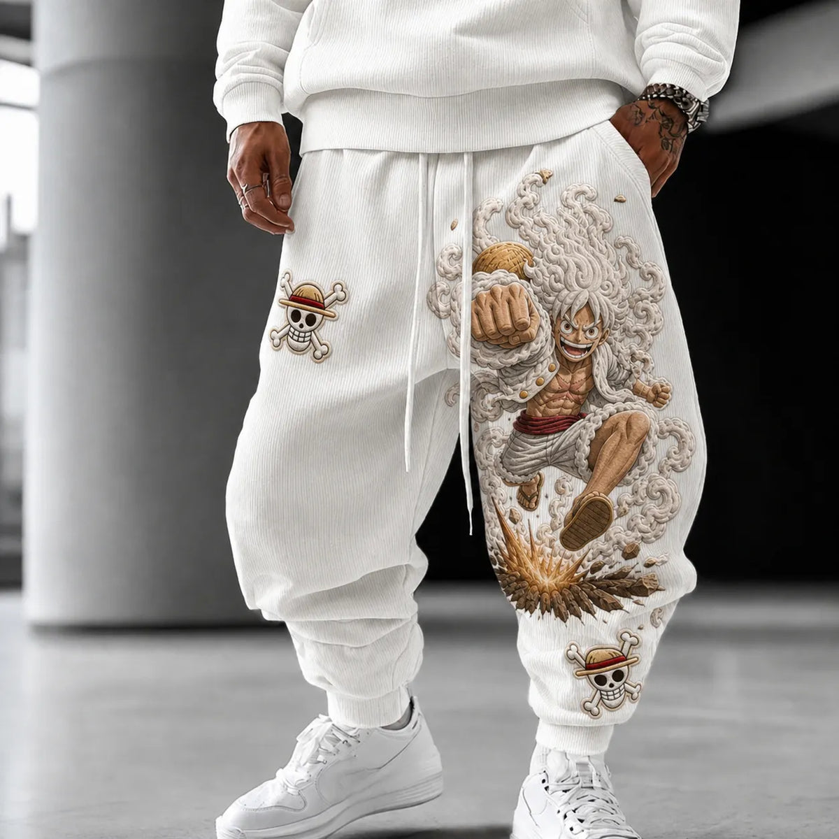 Unisex Anime-print Trousers