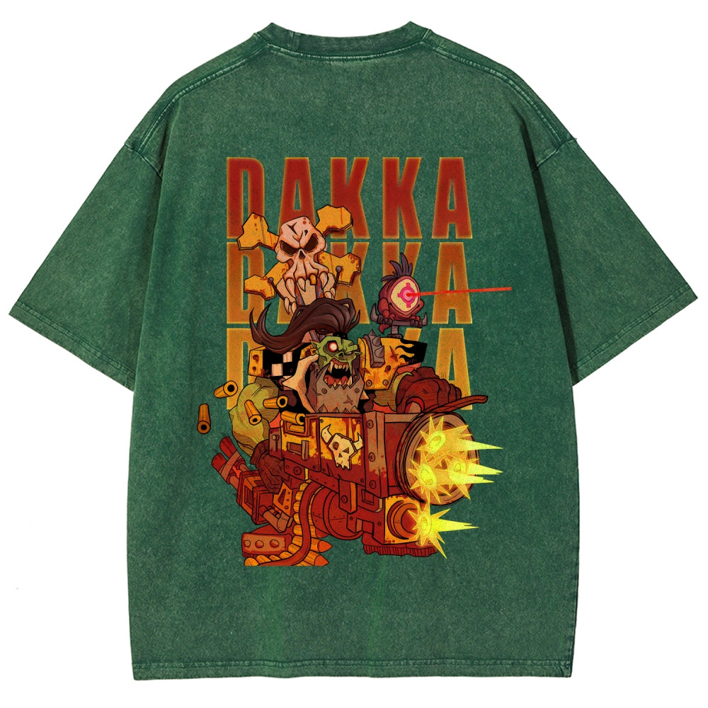 Vintage Casual Washed T-Shirt 丨WH40K