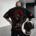 Unisex Anime-Style Retro Corduroy Oversized T-Shirt