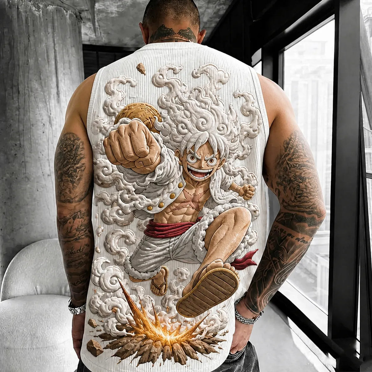 Unisex Anime-print Tank Top