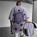 Unisex Anime-Style Retro Corduroy Oversized T-Shirt