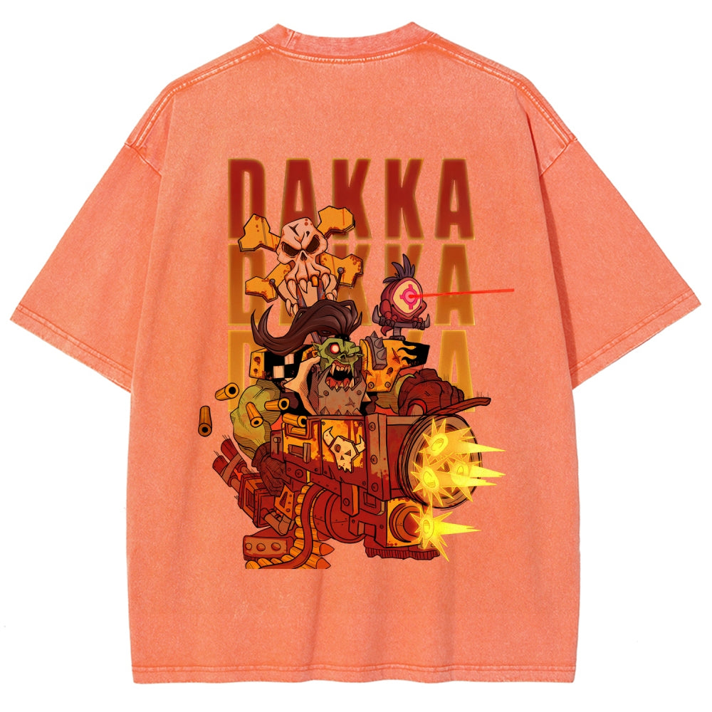 Vintage Casual Washed T-Shirt 丨WH40K
