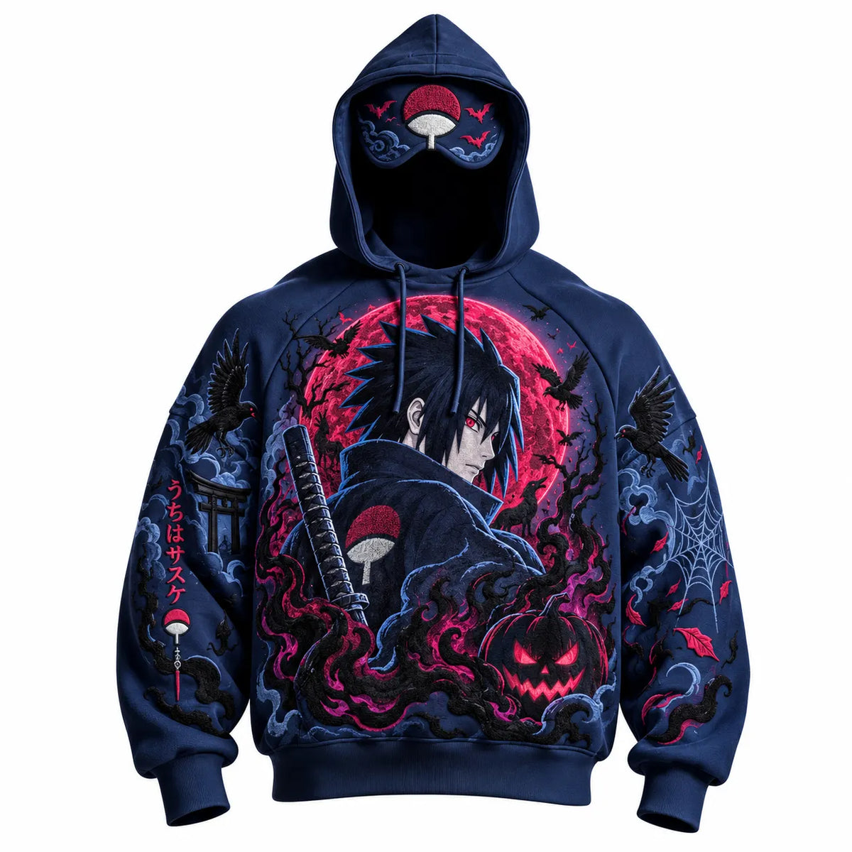 Halloween Anime-Print Hoodie