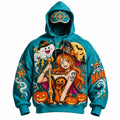 Halloween Anime-Print Hoodie