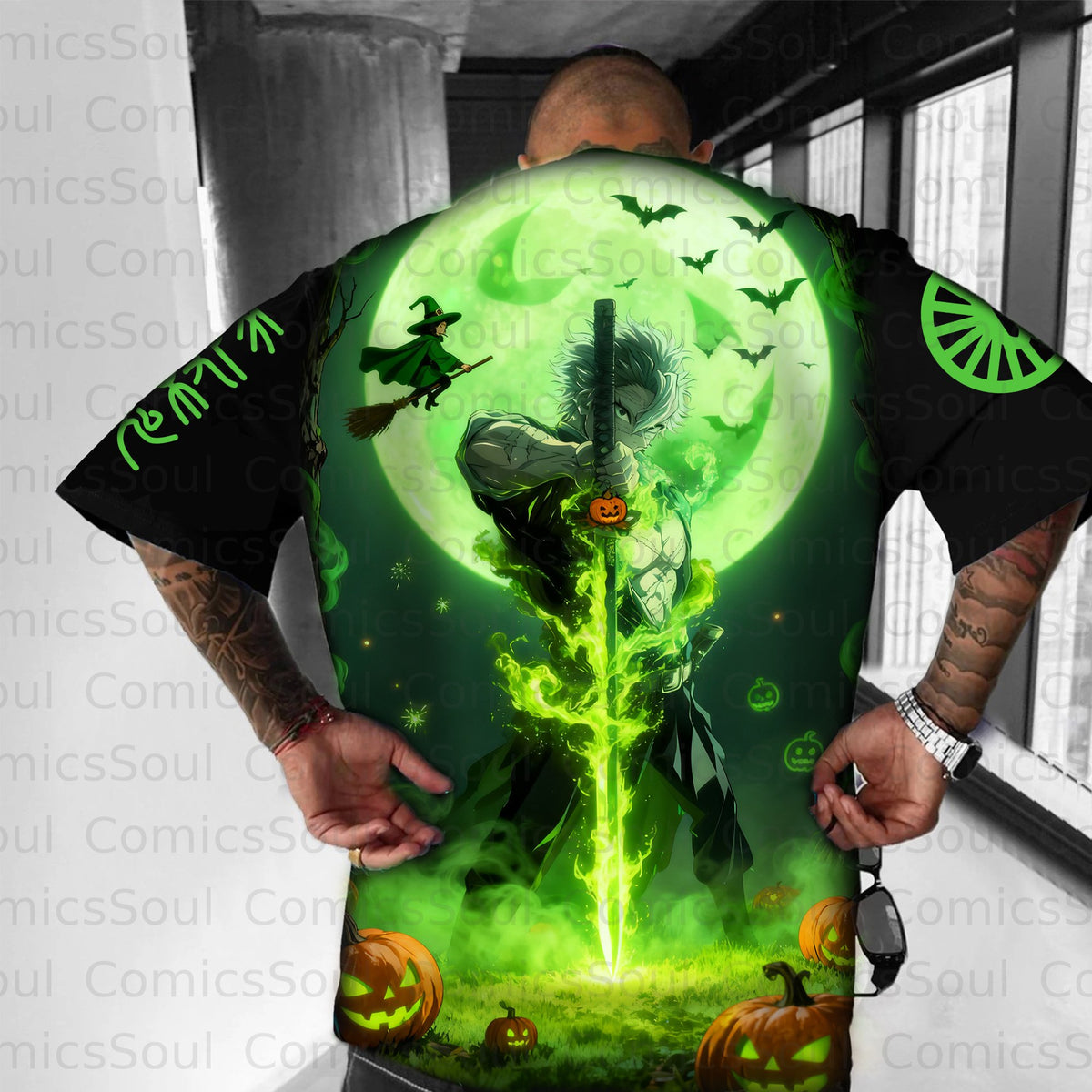 Unisex Anime Halloween Inspired Vintage T-Shirt