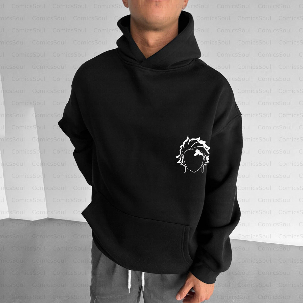 Plus Velvet Unisex Anime Graphic Streetwear Vintage Hoodie