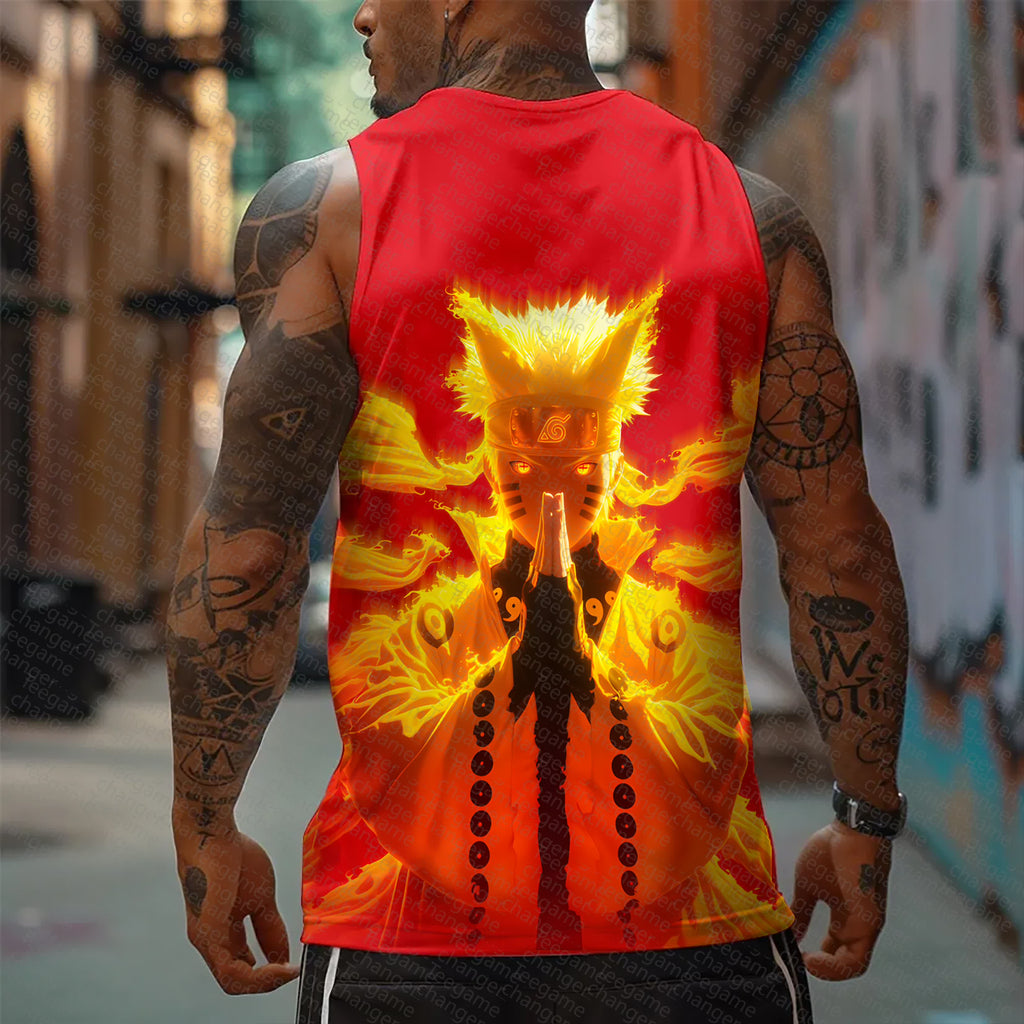 Unisex Naruto Anime Graphic Streetwear Tank Top
