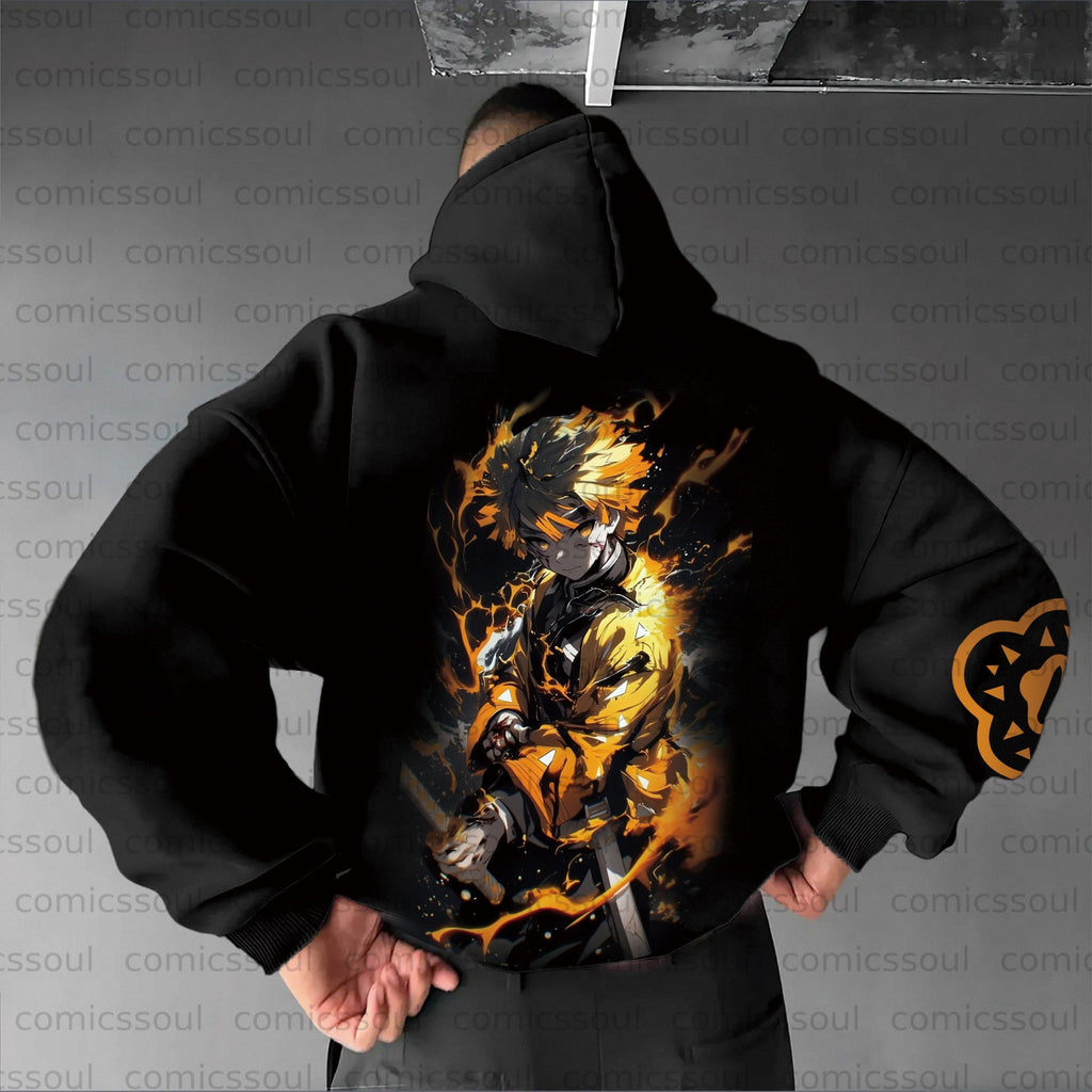 Unisex Anime Graphic Streetwear Vintage Plush Hoodie