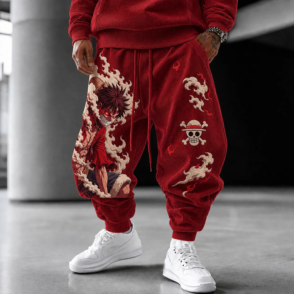 Unisex Anime-print Trousers