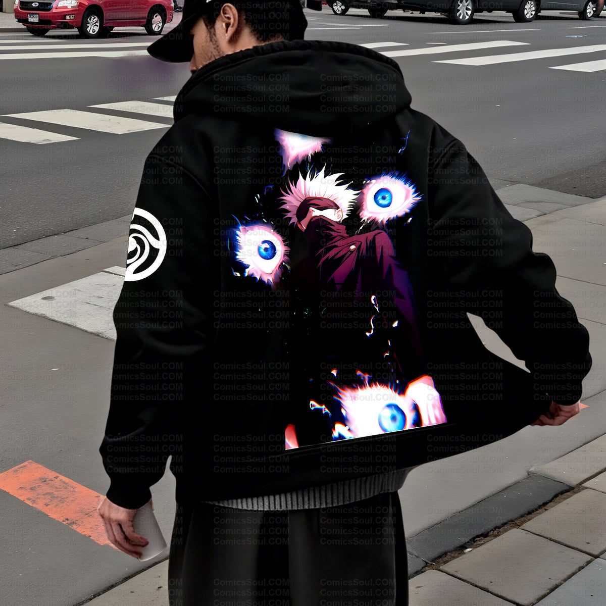 Unisex Graphic Streetwear Vintage Zipper Cardigan Plush Hoodid
