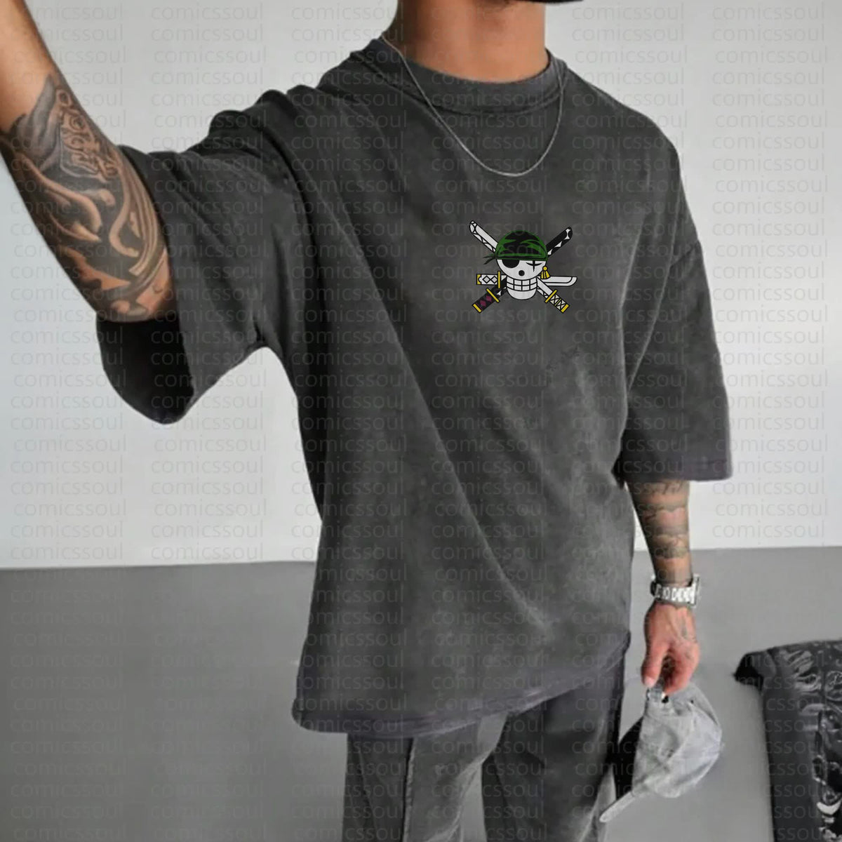 Unisex Anime Inspired Vintage Washed T-Shirt丨Comicssoul