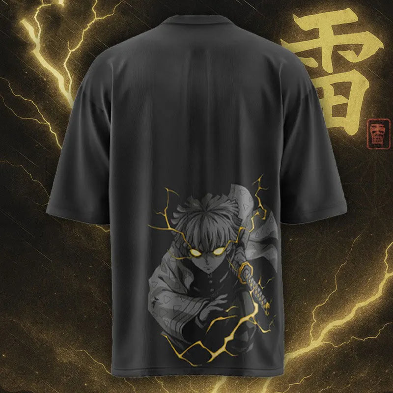 High-quality unisex anime graphic washed printed T-shirt| KNY