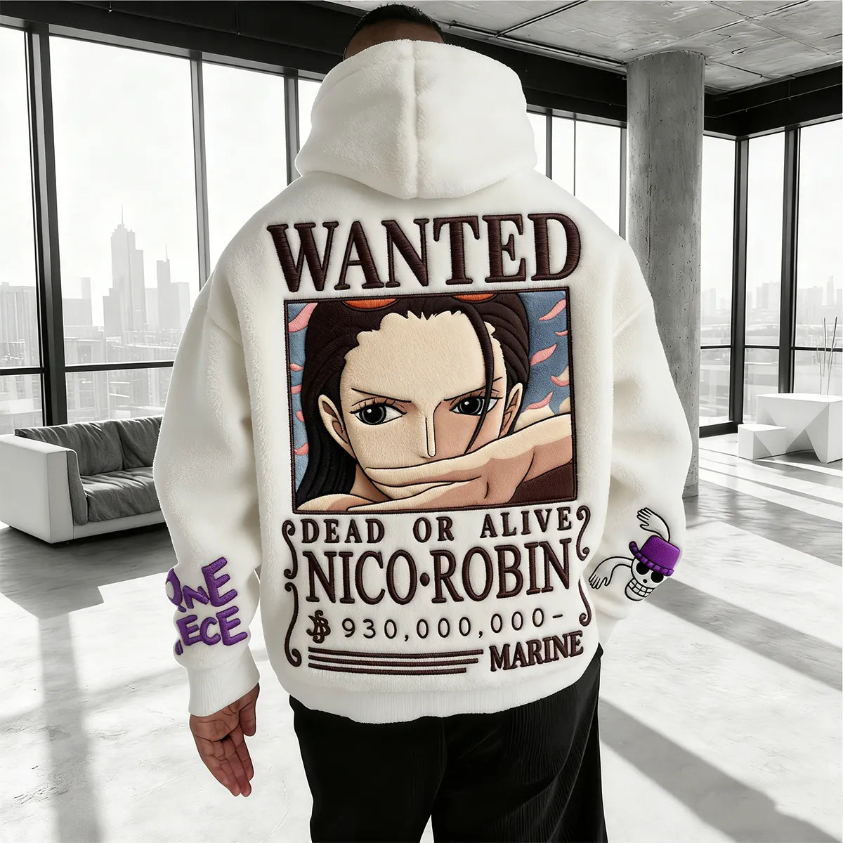Color-blocked Plush Hoodie