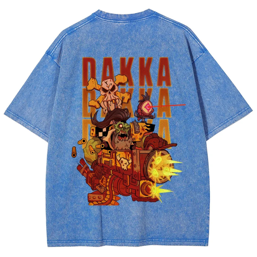 Vintage Casual Washed T-Shirt 丨WH40K
