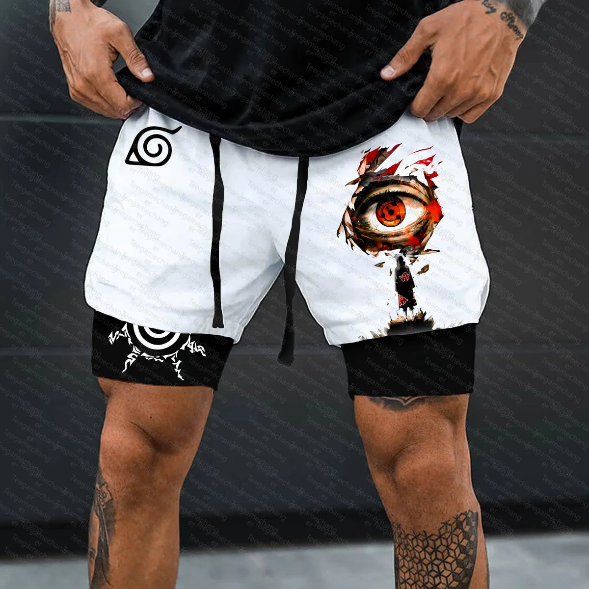 Unisex Naruto Anime Graphic Streetwear Shorts