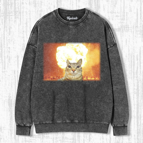 CALM AND COLLECTED CAT  T-SHIRT