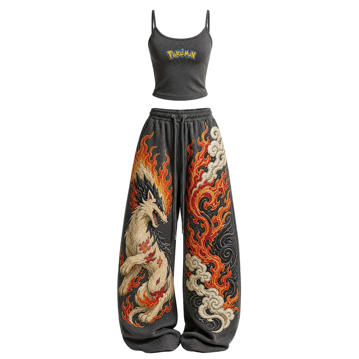 Women's Anime-Print Camisole And Pants Set