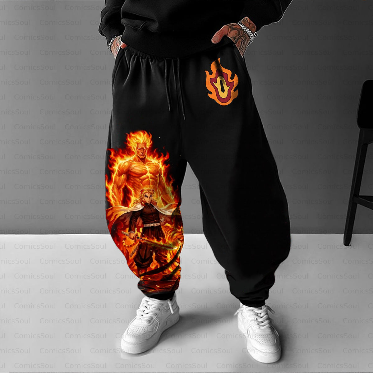 Unisex Casual Streetwear Plush Pants