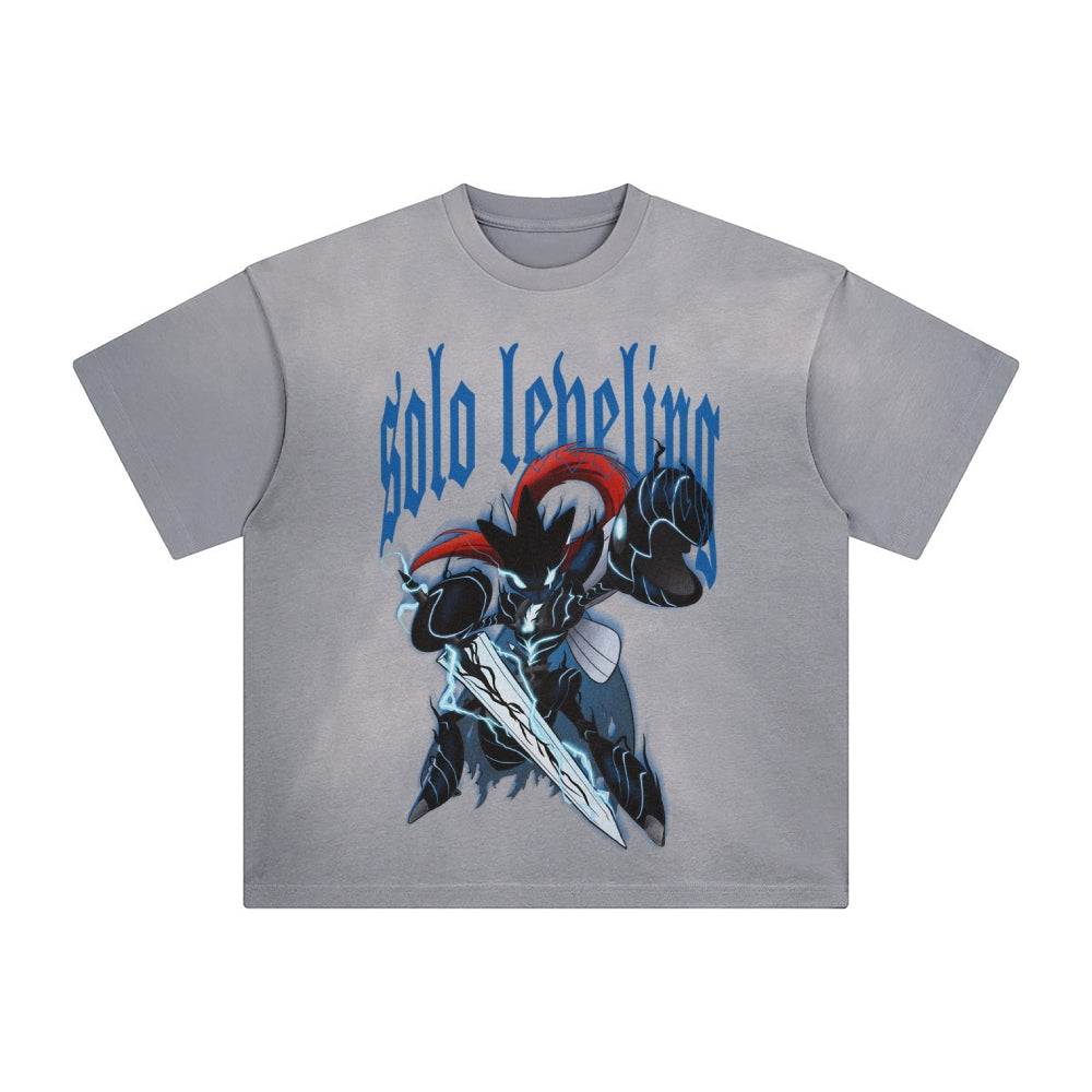 Unisex Anime Inspired Washed  Vintage T-Shirt