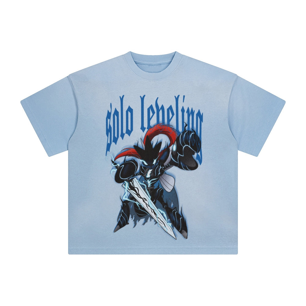 Unisex Anime Inspired Washed  Vintage T-Shirt