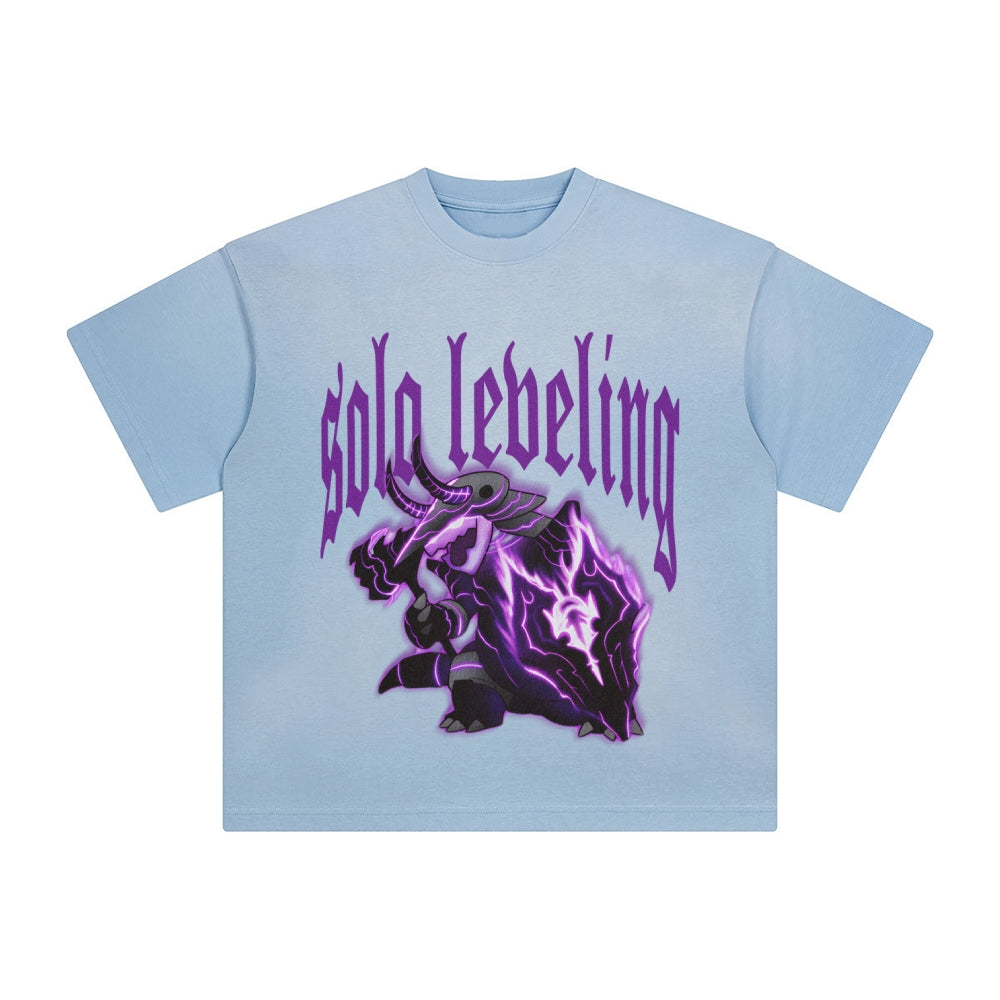 Unisex Anime Inspired Washed  Vintage T-Shirt