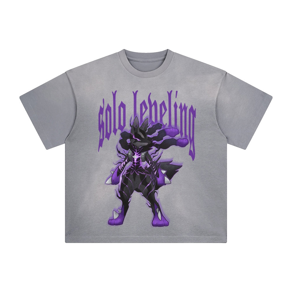 Unisex Anime Inspired Washed  Vintage T-Shirt