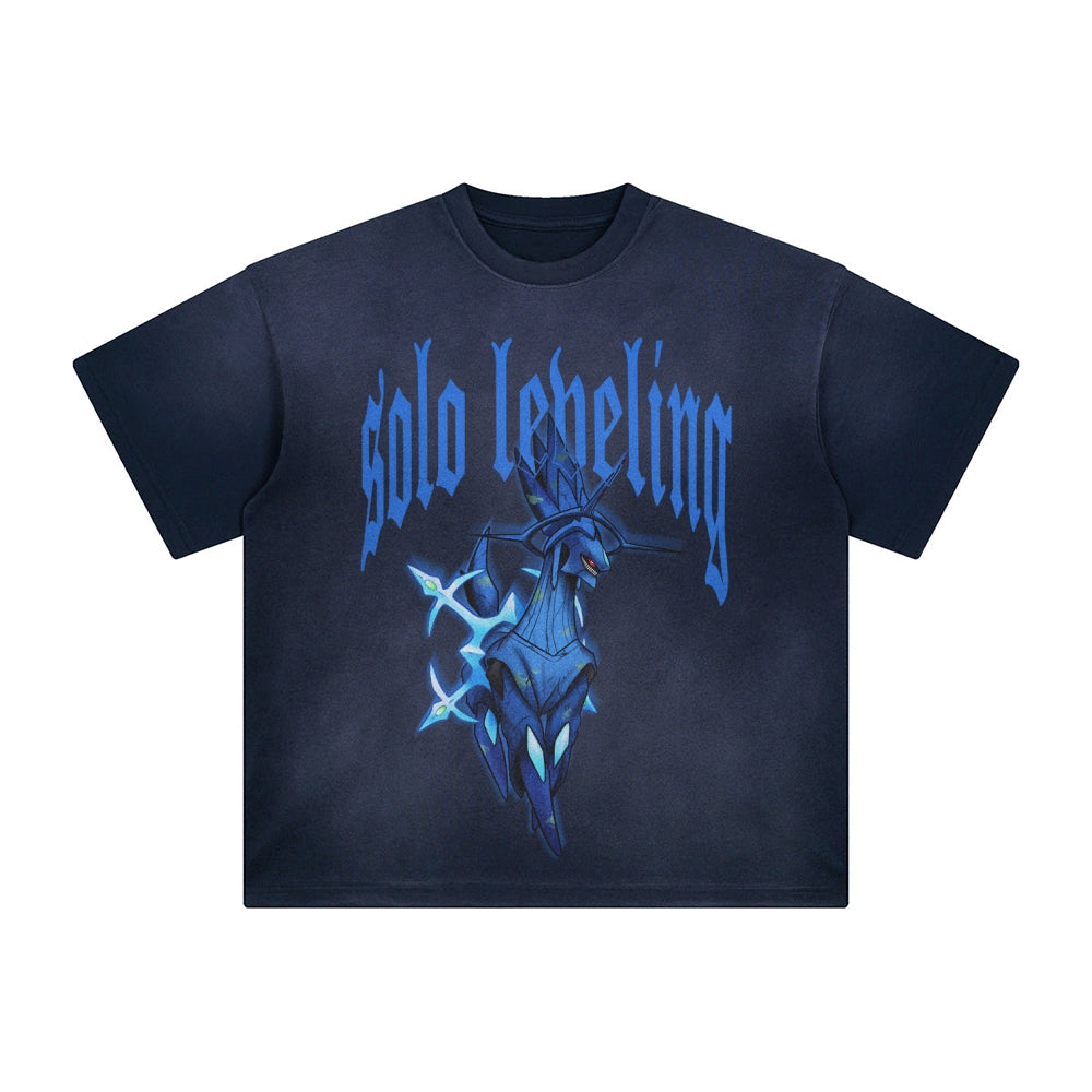 Unisex Anime Inspired Washed  Vintage T-Shirt