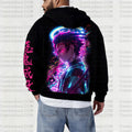 Unisex Graphic Streetwear Vintage Zipper Cardigan Plush Hoodie