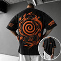 Unisex Anime-Style Retro Corduroy Oversized T-Shirt